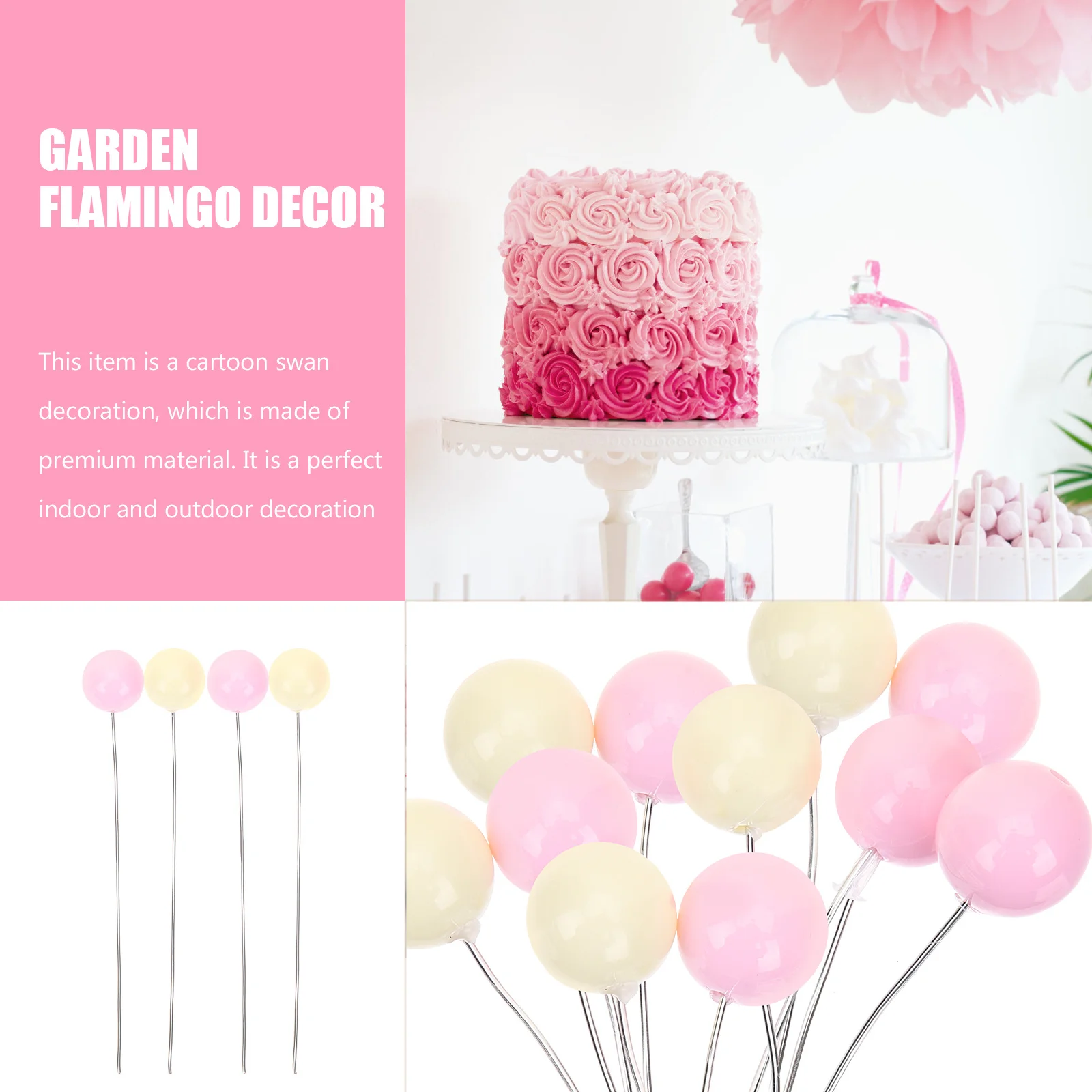 

25 Pcs Birthday Wedding Decoration Party Cake Decorations for Mini Balloons Topper