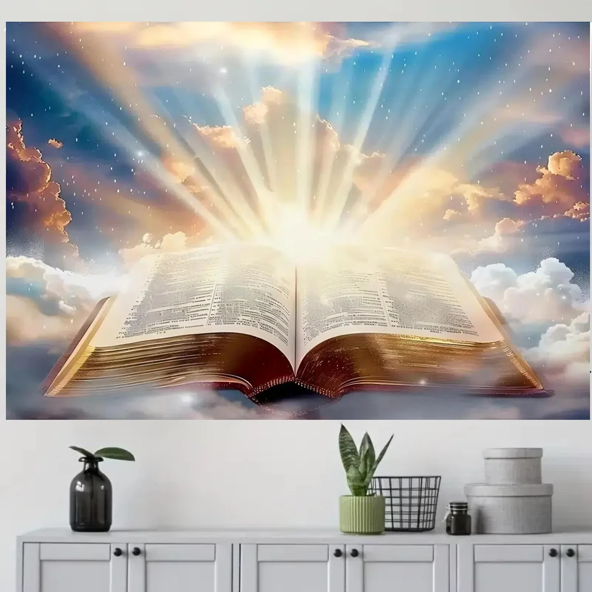 1pc Bible Background Church Background Light of Wisdom Dim Sunset Jesus Christ Bible Video Background Easter Background Bible Sc