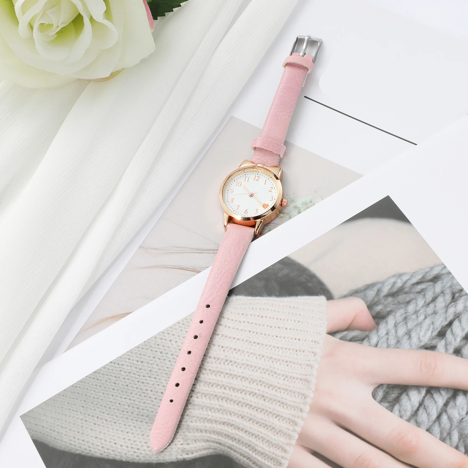 1 قطعة الاطفال التناظرية ساعة ساعة ساعة معصم الزخرفية الأطفال الفتيات ساعة لطيف الكرتون موضة المرأة هدايا عيد ميلاد جديد 2025 #1