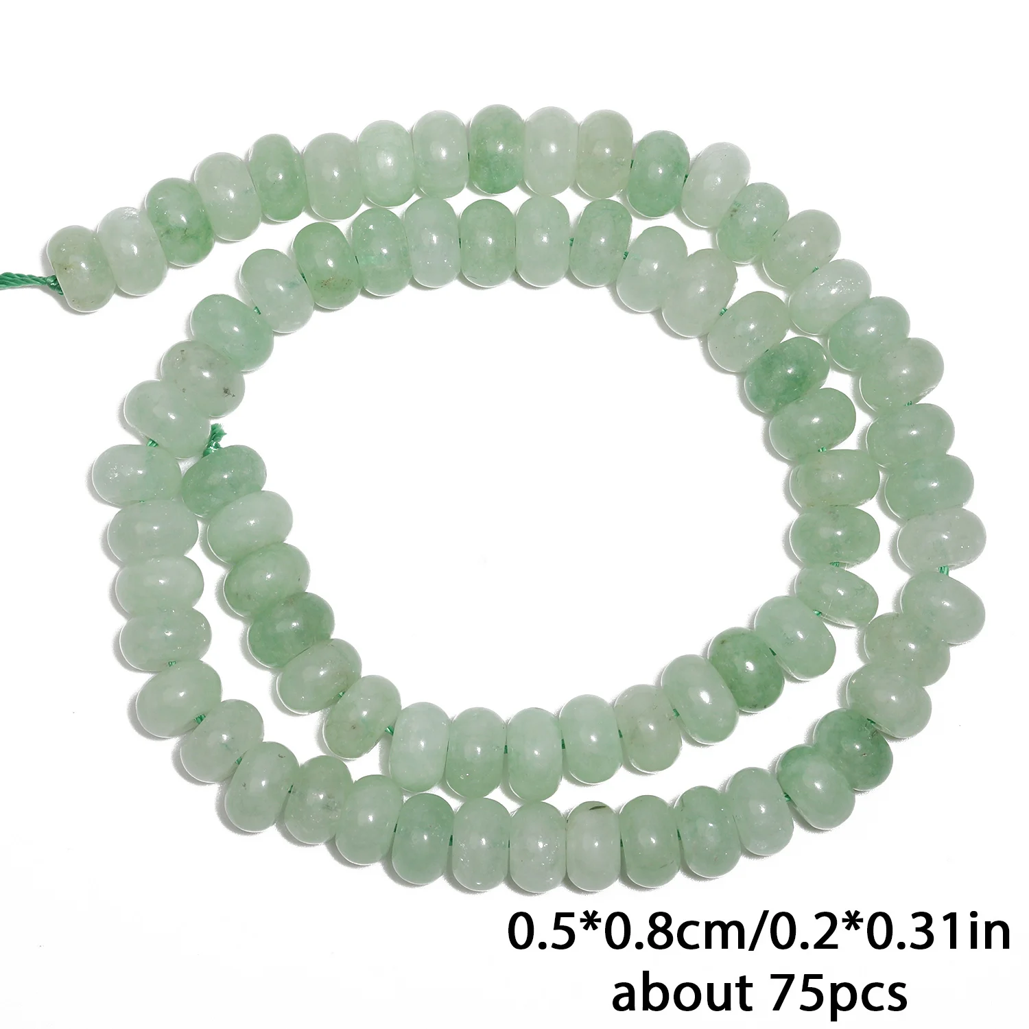 Natursteine Rondelle Spacer Perlen 5x8mm Gelb Grün Jade Flache Runde Perlen für Armbänder Perlen Schmuckherstellung Zubehör – Detail 32