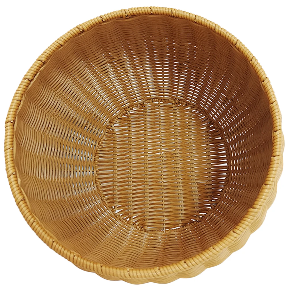 

Delicate Basket Woven Storage Baskets Weave Imitation Rattan Tray For Organizing