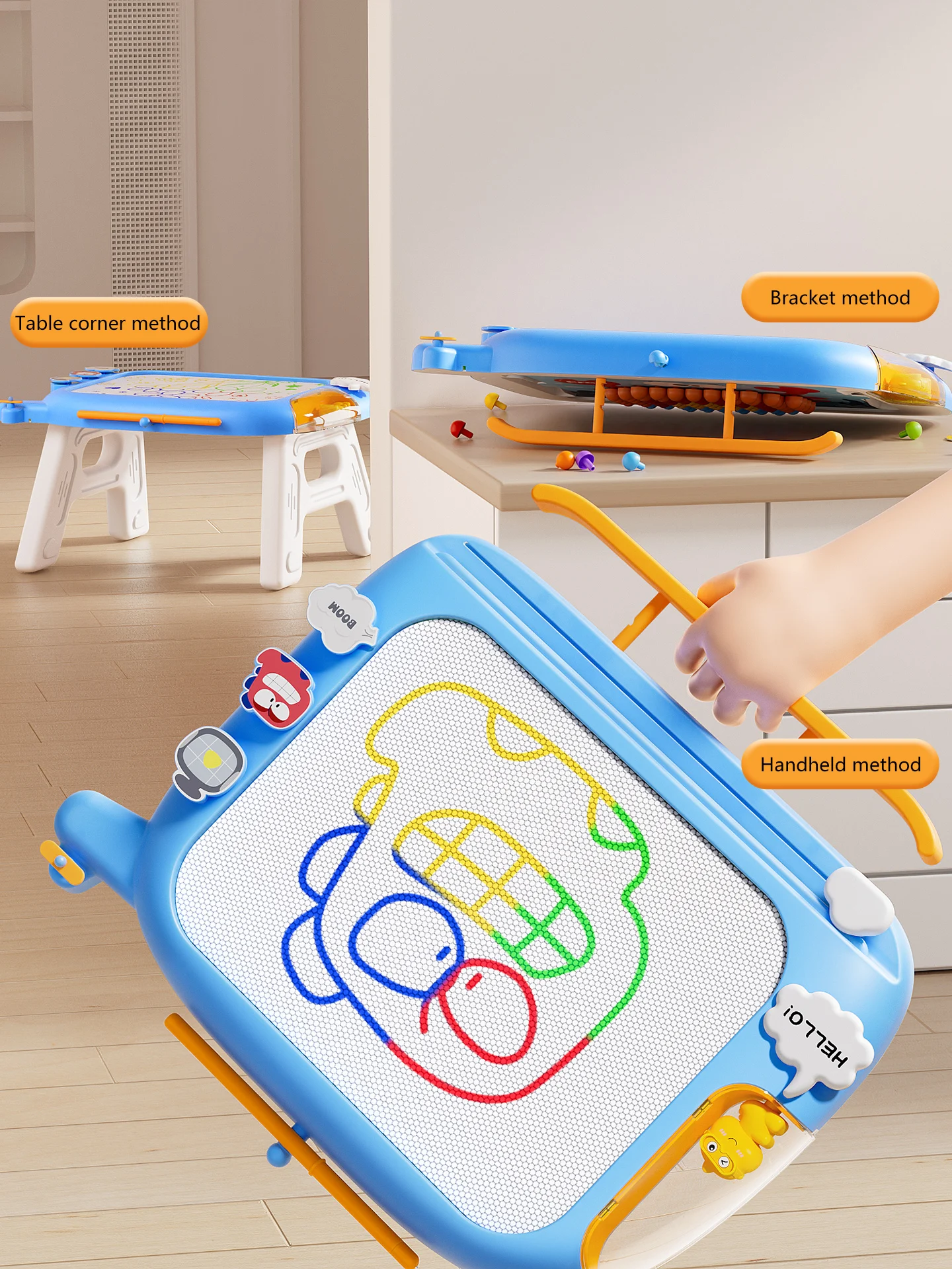 Planche à dessin magnétique pour enfants, jouet éducatif sensoriel avec effaçable, créativité artistique parfaite pour enfants, cadeaux Montessori de 3 ans