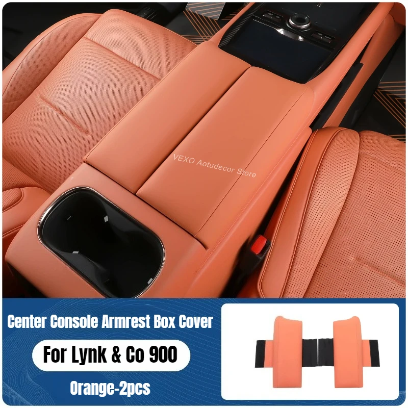 For Lynk & Co 900 Leather Center Console Armrest Box Cover Heighten Pad Interior Modification Anti-Scratch Protector Accessories