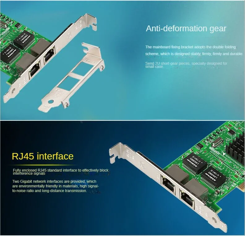 I82546 PCI Dual-port Gigabit Network adapter RJ45 Desktop server Soft route PWLA8492MT