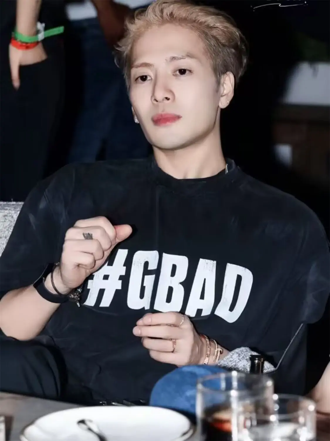 

Jackson Same T-shirt GBAD Print T-shirts Fan's Clothes TEAM WANG Streetwear Short Sleeve Tee Summer Clothing for Men Women