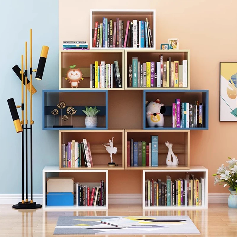 

Organizers Display Bookcase Storage Corner Filingcube Floating Book Shelf Library Magazine Woodenbuchregal Furniture XY50BC