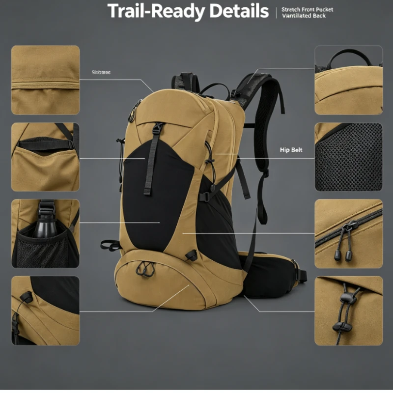 Large Waterproof Tear-Resistant Hiking Backpack Breathable Tent Storage With Suspension System For Outdoor Camping And Trekking view 2