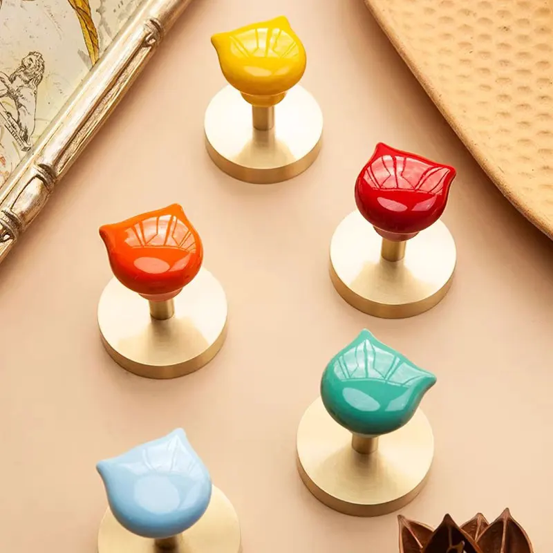 Colorful Ceramic Clothes Hooks Cute Wall Mounted Hooks for Kids Room Bathroom Towel Hanger Creative Bright Silver Hat Bag Hanger