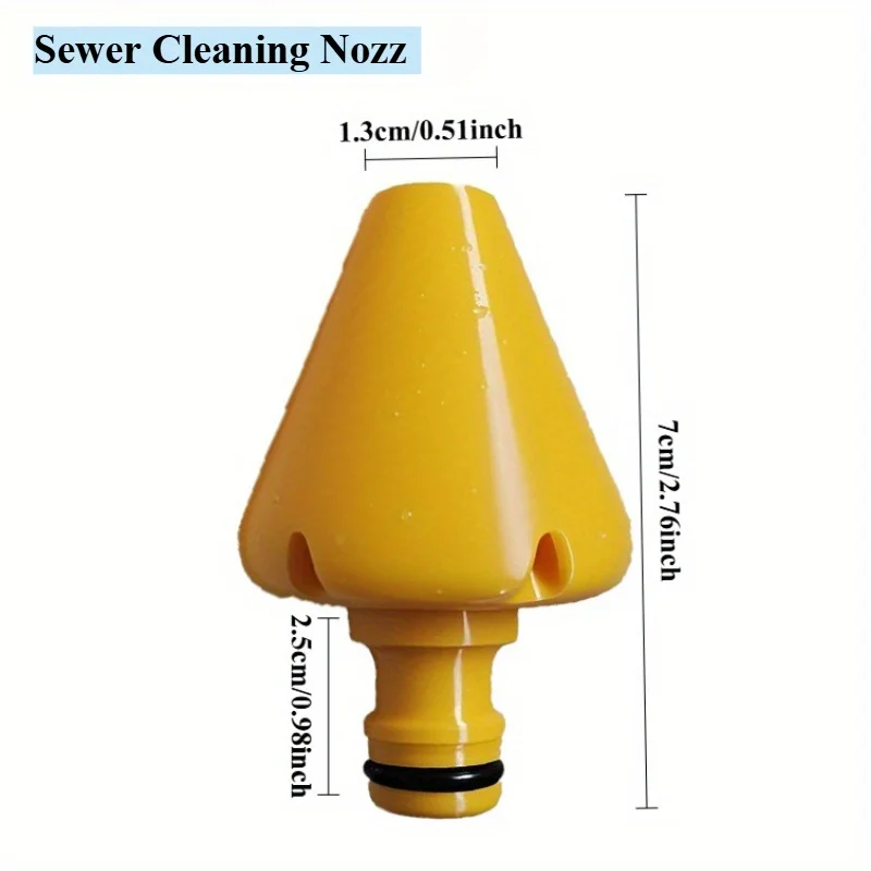Heavy-Duty Plumbing Snake Jet - with Powerful Water Flow for Drain Cleaning, Manual Pipe Cleaner Tool