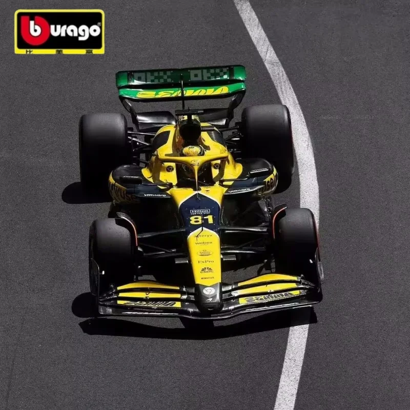 

1:43 Bburago Mclaren MCL38 Monaco Grand Prix F1 2024 F1 Alloy Miniature Diecast Model #4 #81 Lando Norris ﻿F1 Alloy Car Toy Gift