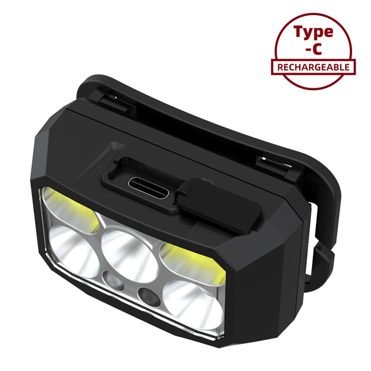 【FITTING!】Rechargeable LED Headlamp, Motion Sensor LED Headlight, for Running, Hiking, Fishing, and Camping