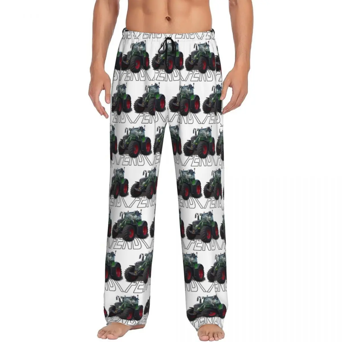 Custom Printed Fendt Tractor Pajama Pants Men's Sleep Sleepwear Bottoms with Pockets