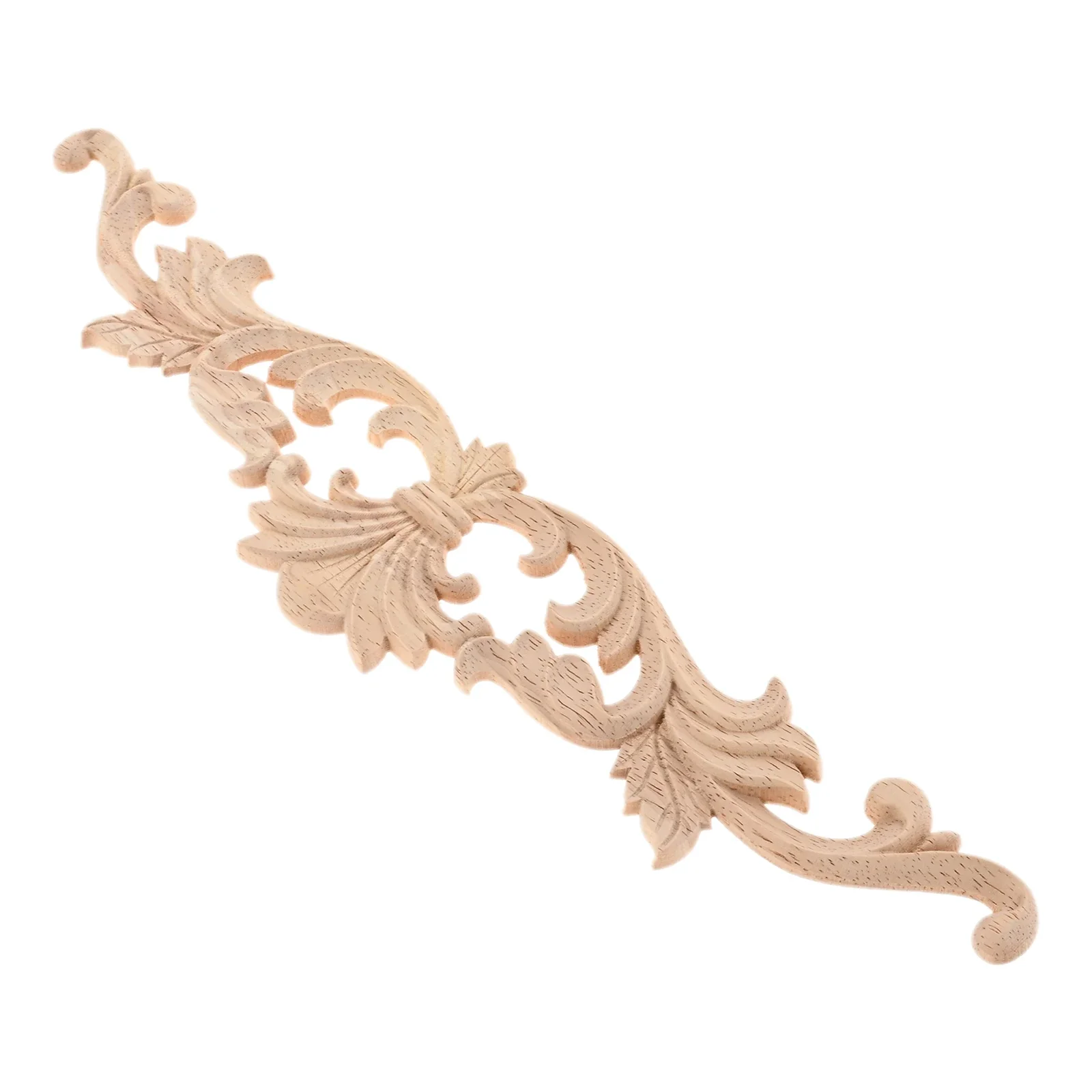 1pc Unpainted DIY Decorative Wooden Carved Onlay Appliques 36*7cm Wood Appliques and Onlays for Door Cabinet Wardrobe Fireplace