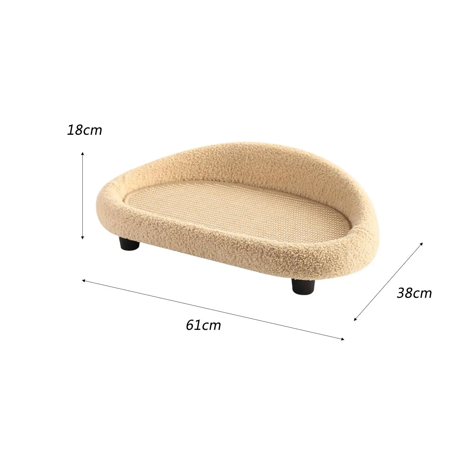 Sisal Cat Scratcher Pet Lounge Couch Wear Resistant Pet Cats Sleeping Bed for