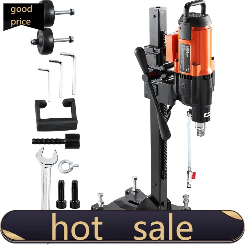 

Популярная 10-дюймовая машина для мокрого бурения бетона с подставкой, колесами, 750 об/мин и подъемной ручкой