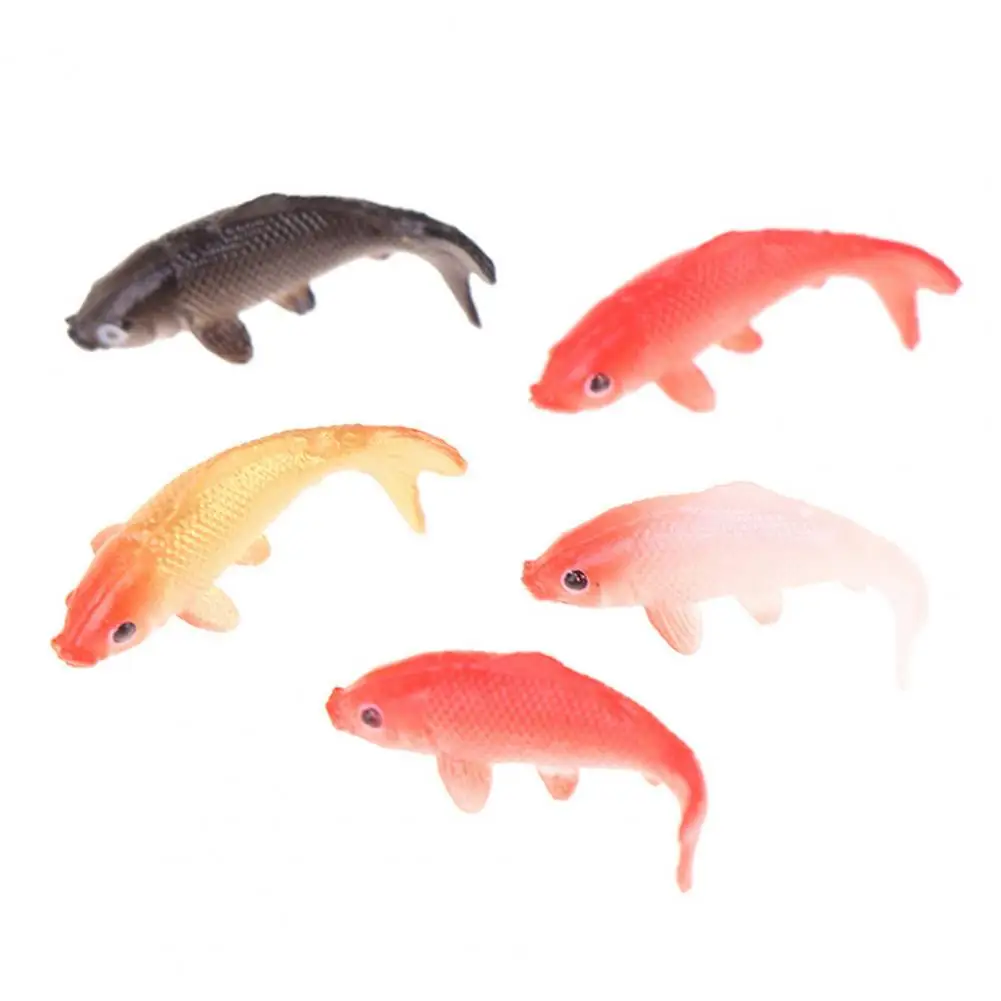 Pvc Fish Ornament Carp Fish Figurine Set for Aquarium Decor Dollhouse Ornament Goldfish Toy Model Sculpture Statue for Festive