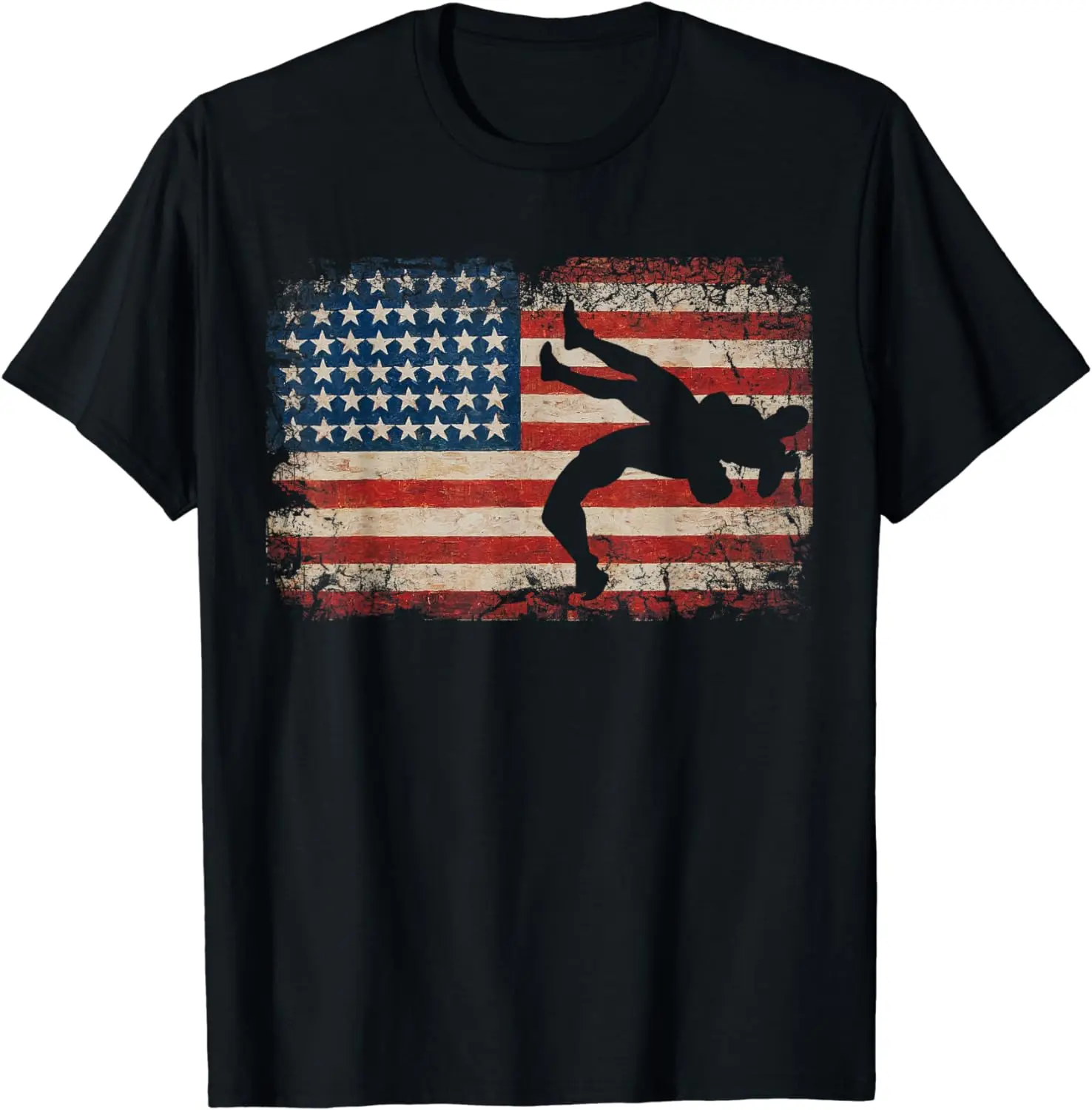 Usa Flag Wrestling American Flag Wrestling Wrestle Gift T-Shirt