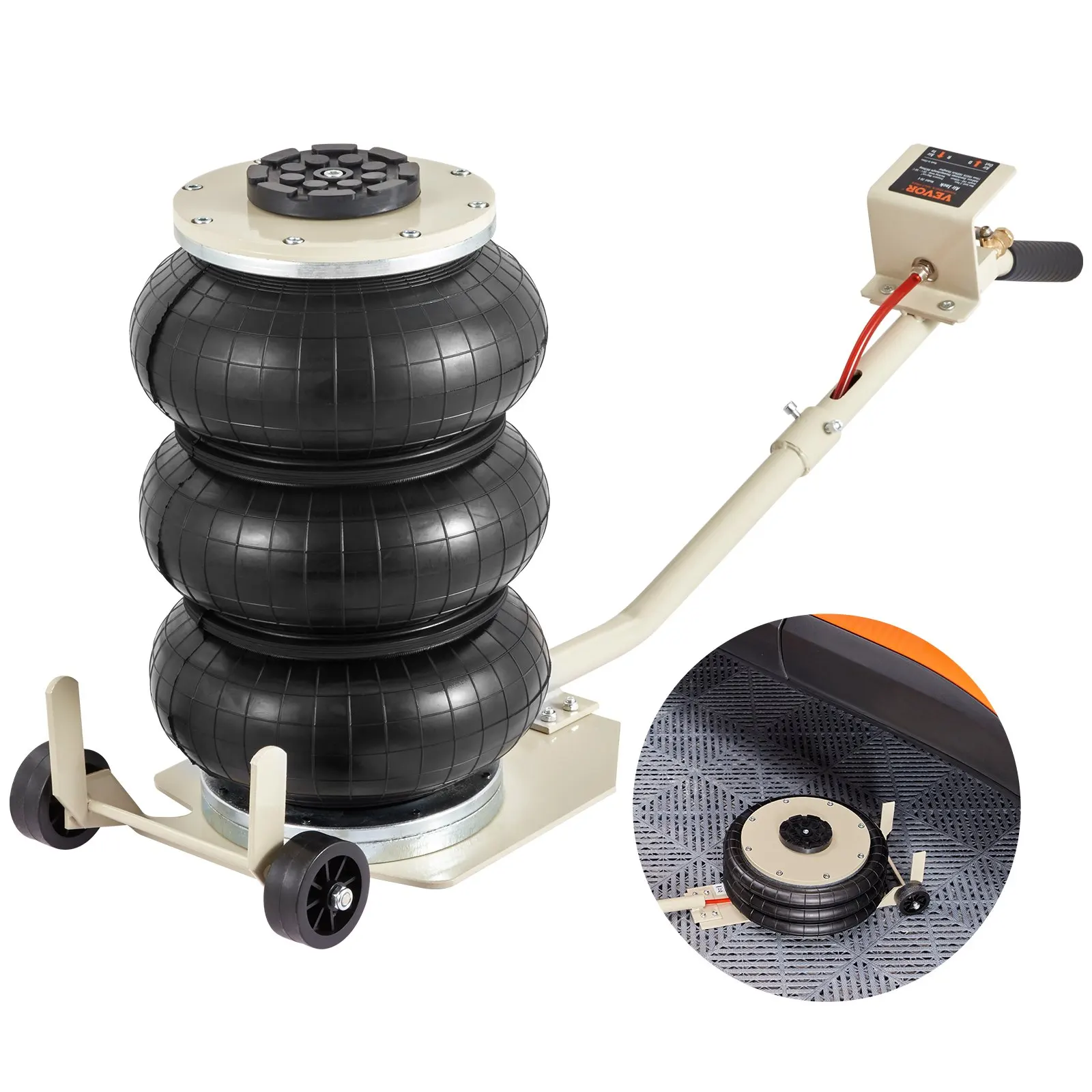 

Triple Bag Air Jack 3 Ton/6600 Lbs Capacity Pneumatic Car SUV Lifting Service Equipment