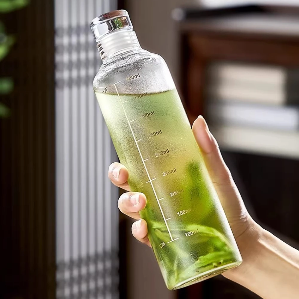 

Cold-brew Glass Tea Bottle Refrigerator Sealed Container Ice Tea Cool Water Bottle High-temperature Resistant Portable Teacup