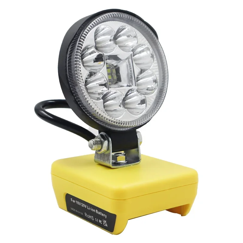 3 Inch Car LED Working Lights Lamp Flashlights Electric Torch Spotlight For Dewalt 18V 20V 60V Li-ion Battery USB Power Bank