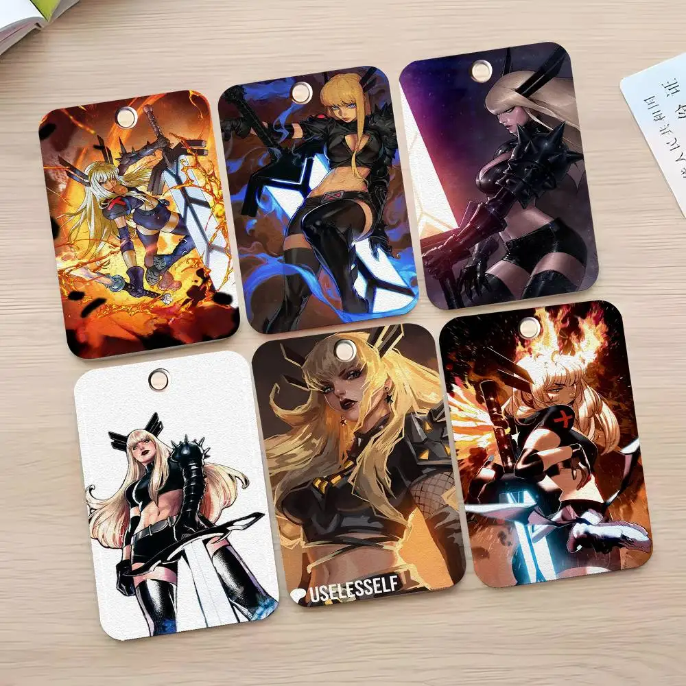 

1 шт., чехол для карт Manga Character M-magik, брелок для ключей, сумка для ключей, кожаный держатель для карт, кольцо для ключей, доступ