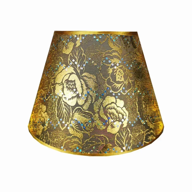 

Handmade DIY Linen Fabric Table Lamp Shades for Wall Lamp Floor Lamp Golden Lighting Accessory Lampcover
