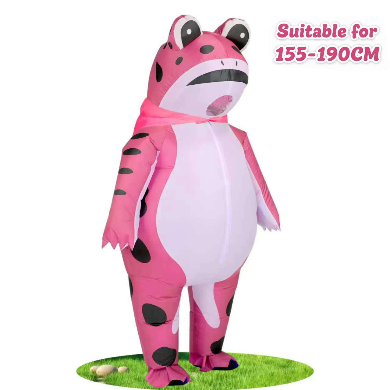 Adult Inflatable Frog Costume Green Pink Blow Up Suit with Air Pump Unisex for Christmas Thanksgiving Party Holiday Gift Cosplay