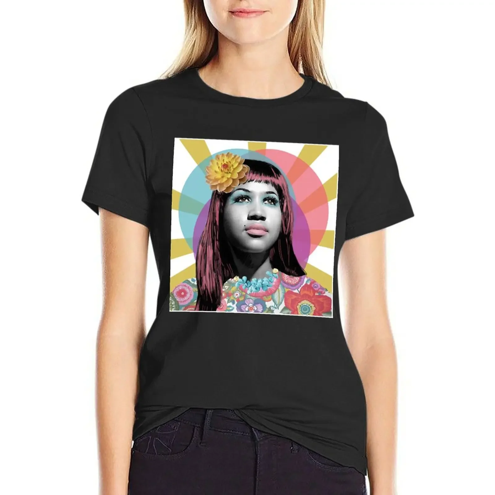 

Inspired by Aretha Classic T-Shirt summer clothes shirts graphic tees tops Woman fashion