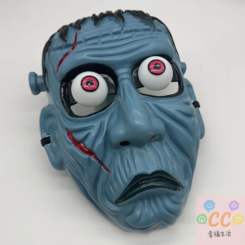 Masque d'horreur d'halloween, Clown aux yeux de printemps, crâne de Vampire, Script Kill, accessoires de déguisement effrayants