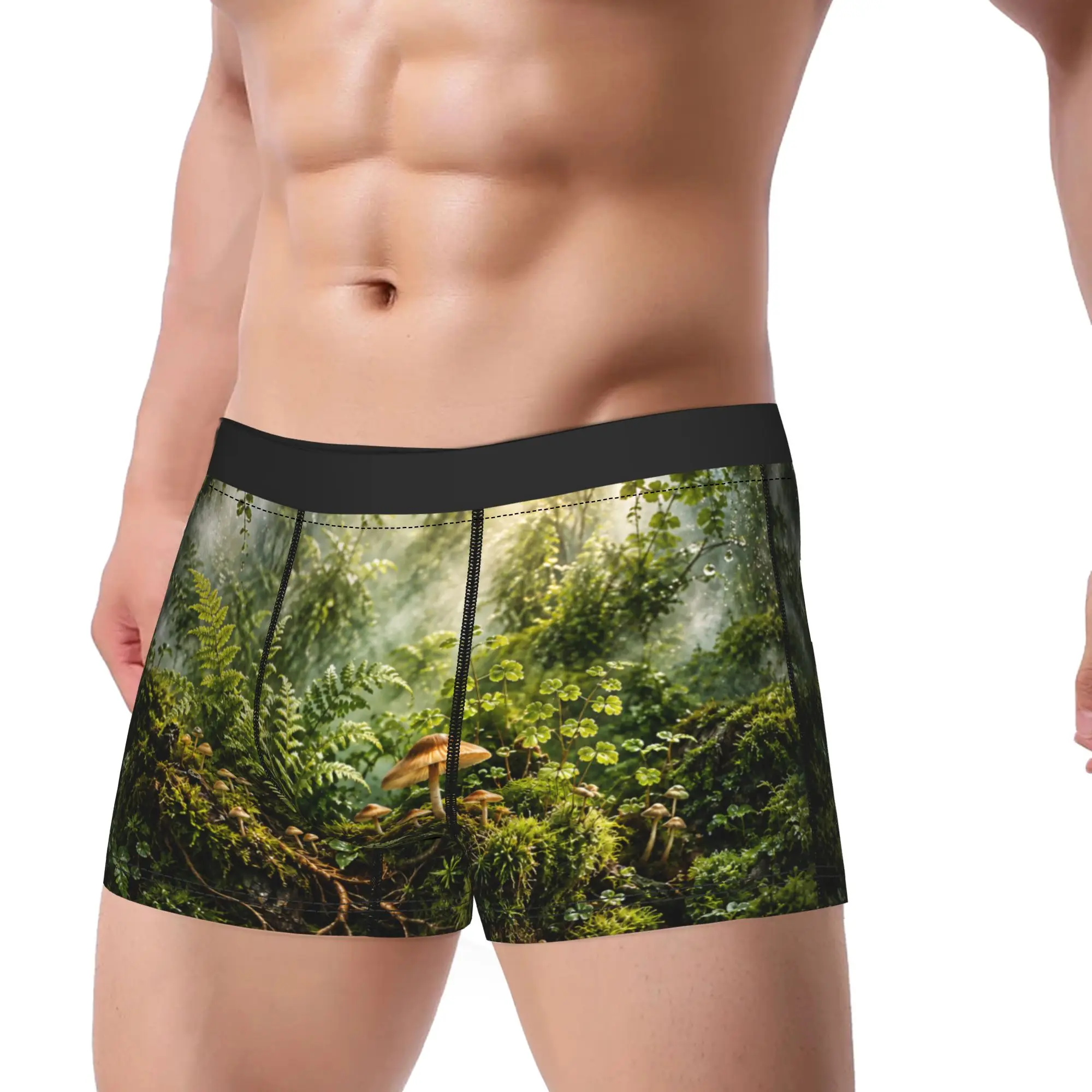 Hidden Forest Moss Terrarium  Men Boxers Briefs Cozy Underwear  Underpants