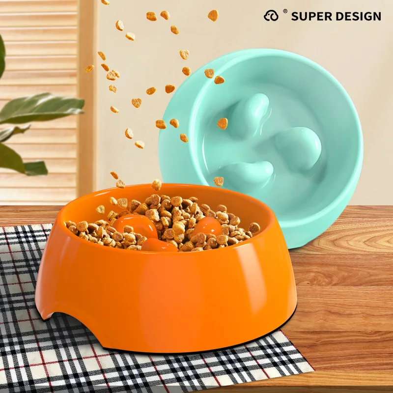 

Slow Feeder Dog Bowl - Non-Slip Anti-Choke Puzzle Dish for Fast Eaters, Prevent Vomiting (for Cats Too)