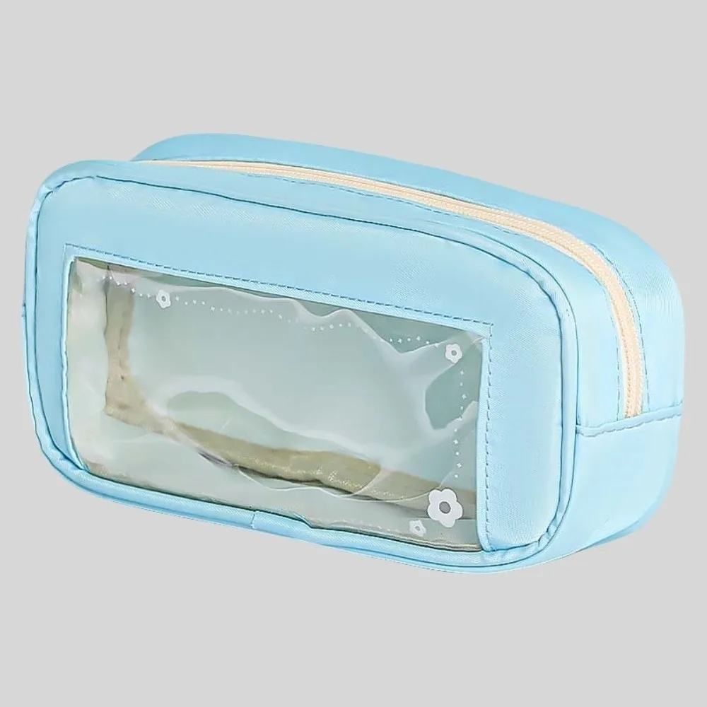 PVC Y2K Stationery Bag Flower Desktop Storage Korean Style Pencil Case Large Capacity Cosmetics Card Pen Cloth PVC Pencil Pouch