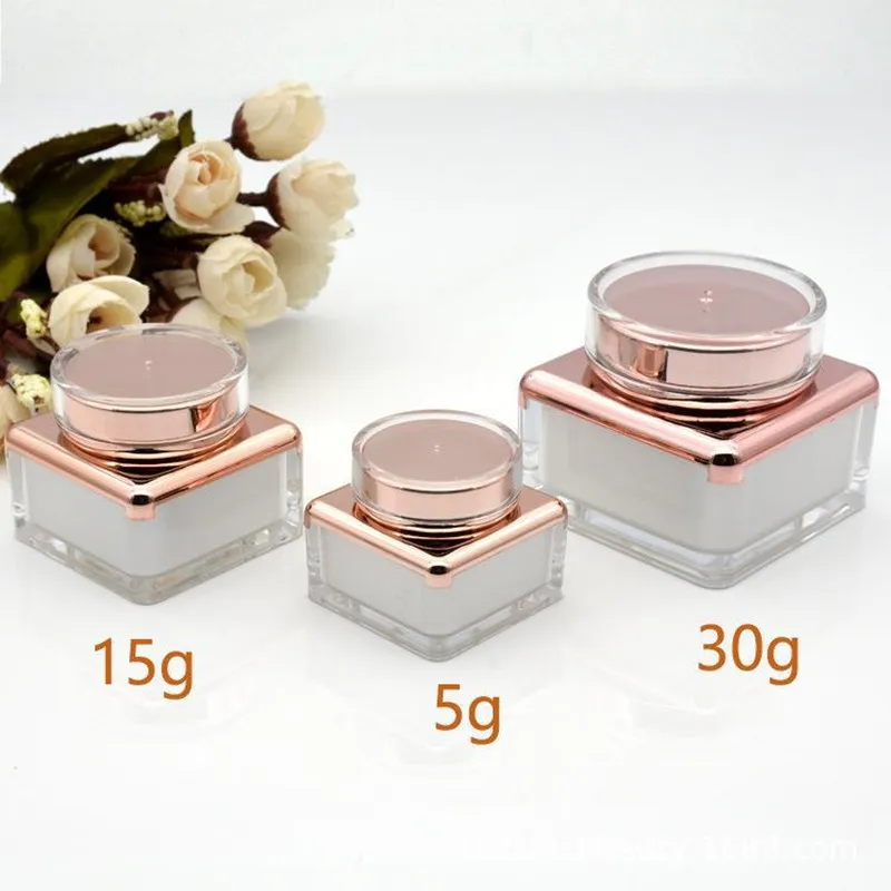 

5g 15g 30g Empty Eye Face Cream Jar Body Lotion Packaging Bottle Travel Acrylic Container Cosmetic Makeup Emulsion Sub-bottle