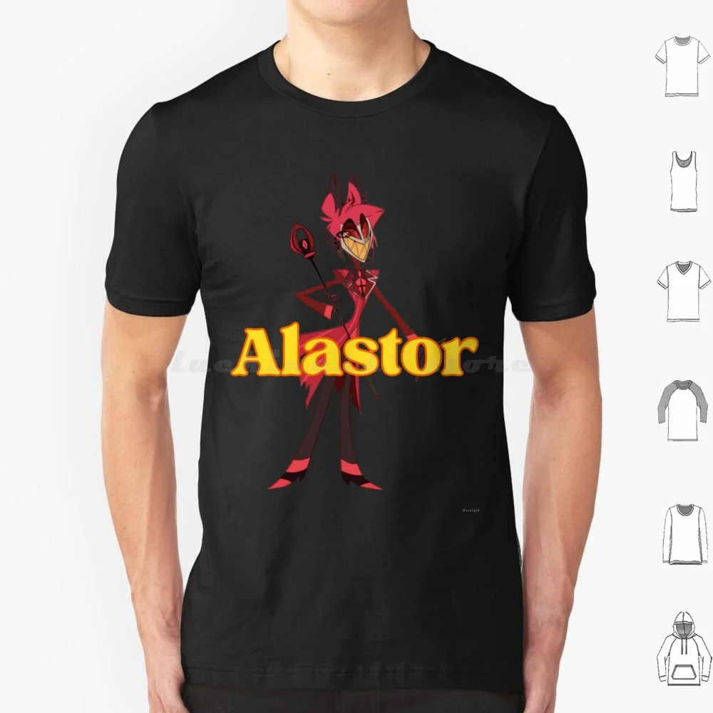 

Футболка Alastor большого размера 100% хлопок Alastor Radio Demon Alastor Hazbin Charlie Hazbin Alastor Demon Alastor Angeldust Helluva