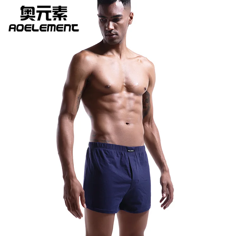 2pcs Mens Boxer Shorts Soft Stretch Knit Breathable Cotton Boys Men Underwear Boxers Long Panties Sleep Bottoms Plus Size