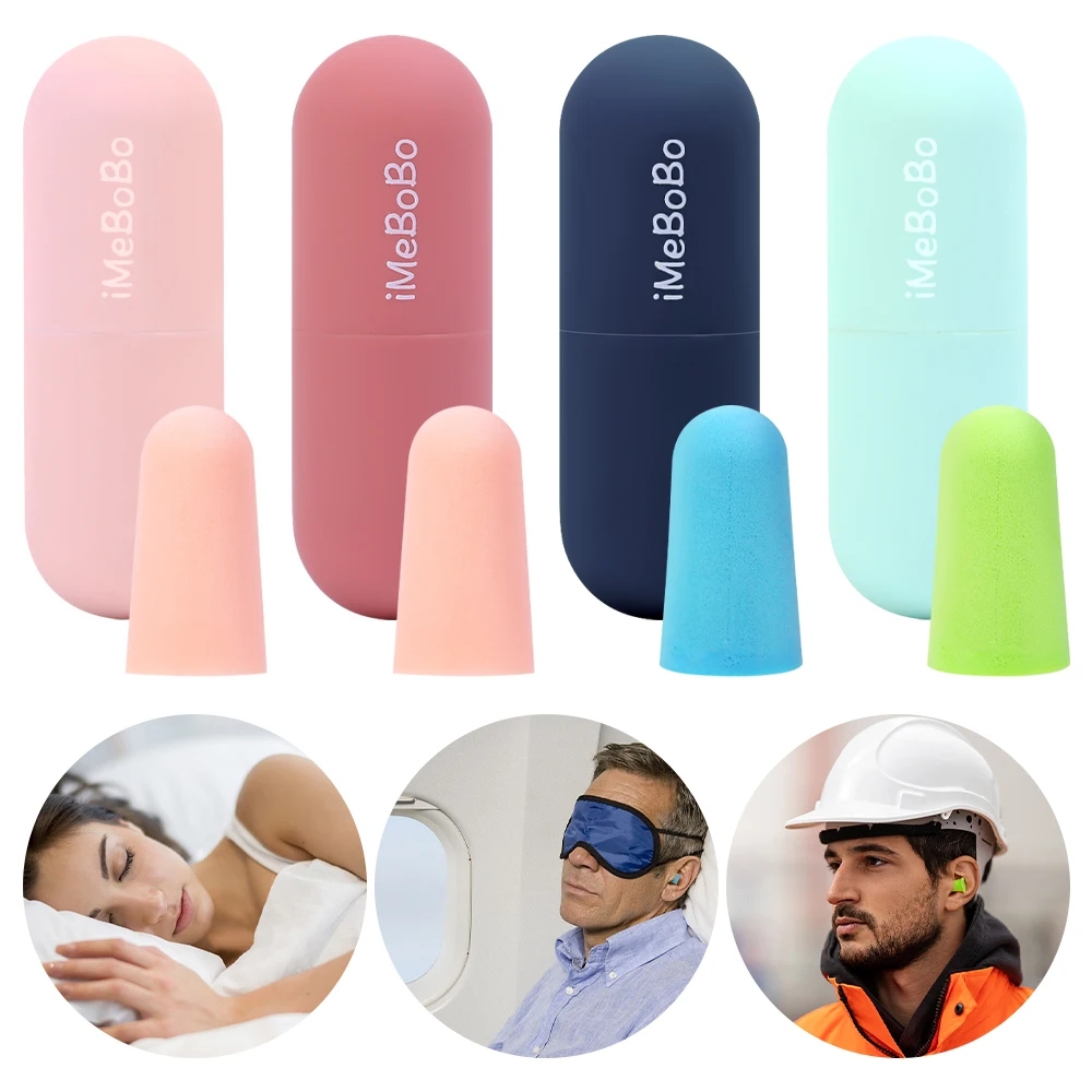 1-4Pairs Anti-Noise Sleeping Ear Plugs Noise Reduction Earplugs For Sleep Mute Soft Slow Rebound Ear Protection Portable Earplug