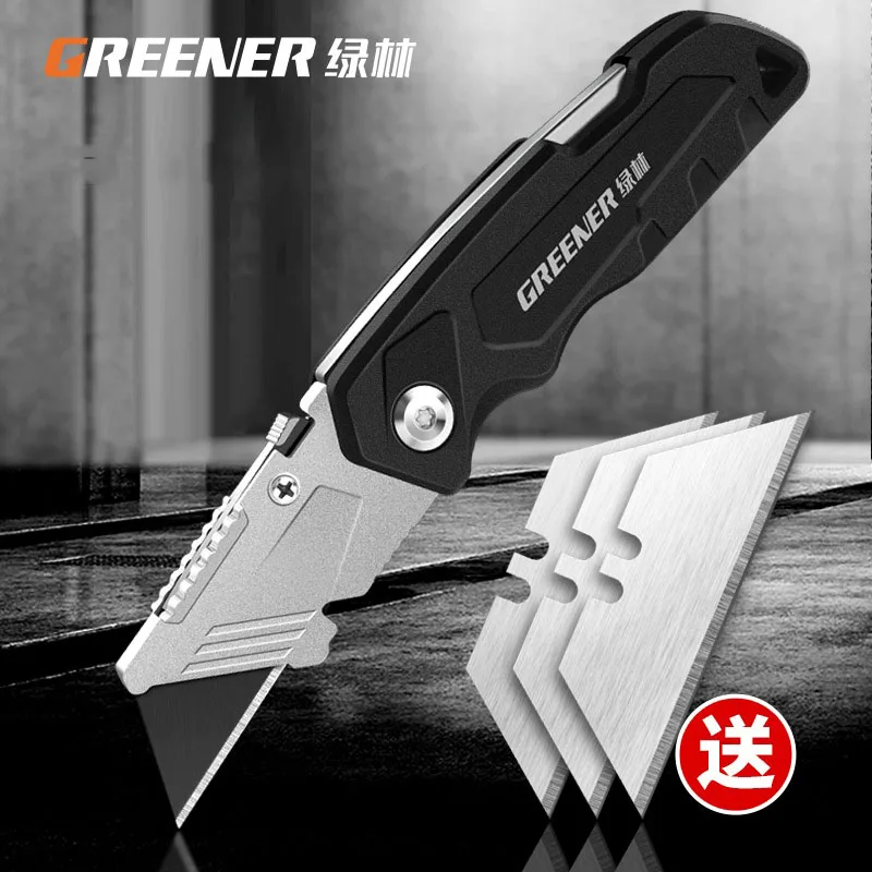 Zinc Alloy Folding Utility Knife Heavy-Duty Multifunctional couteau pliant Industrial Grade Professional Cutter Knife Holder