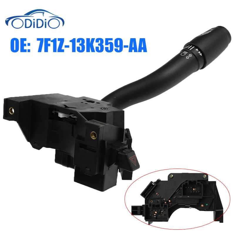 ODIDIO 7F1Z-13K359-AA 7F1Z13K359AA Headlight Turn Signal Wiper Dimmer Combination Switch For Ford E150 E250 E350 E450 2005-2013