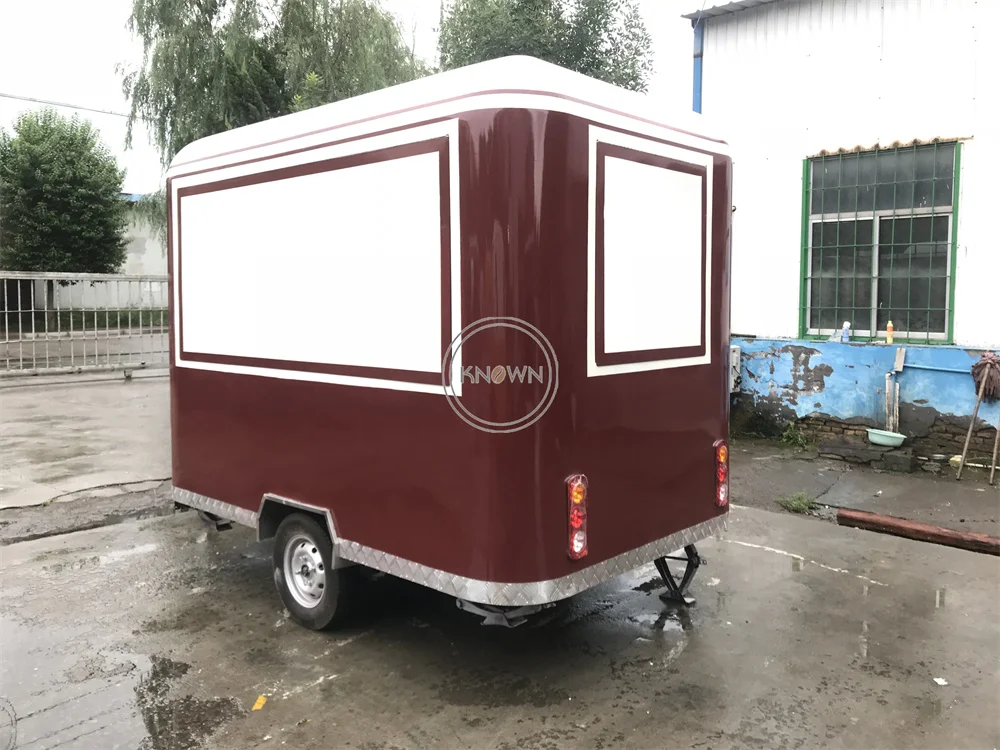 Concession Food Truck Street Mobile Shop Custom Fully Kitchen Equipments Snack Ice Cream Cart Fast Food Truck Trailer For Sale