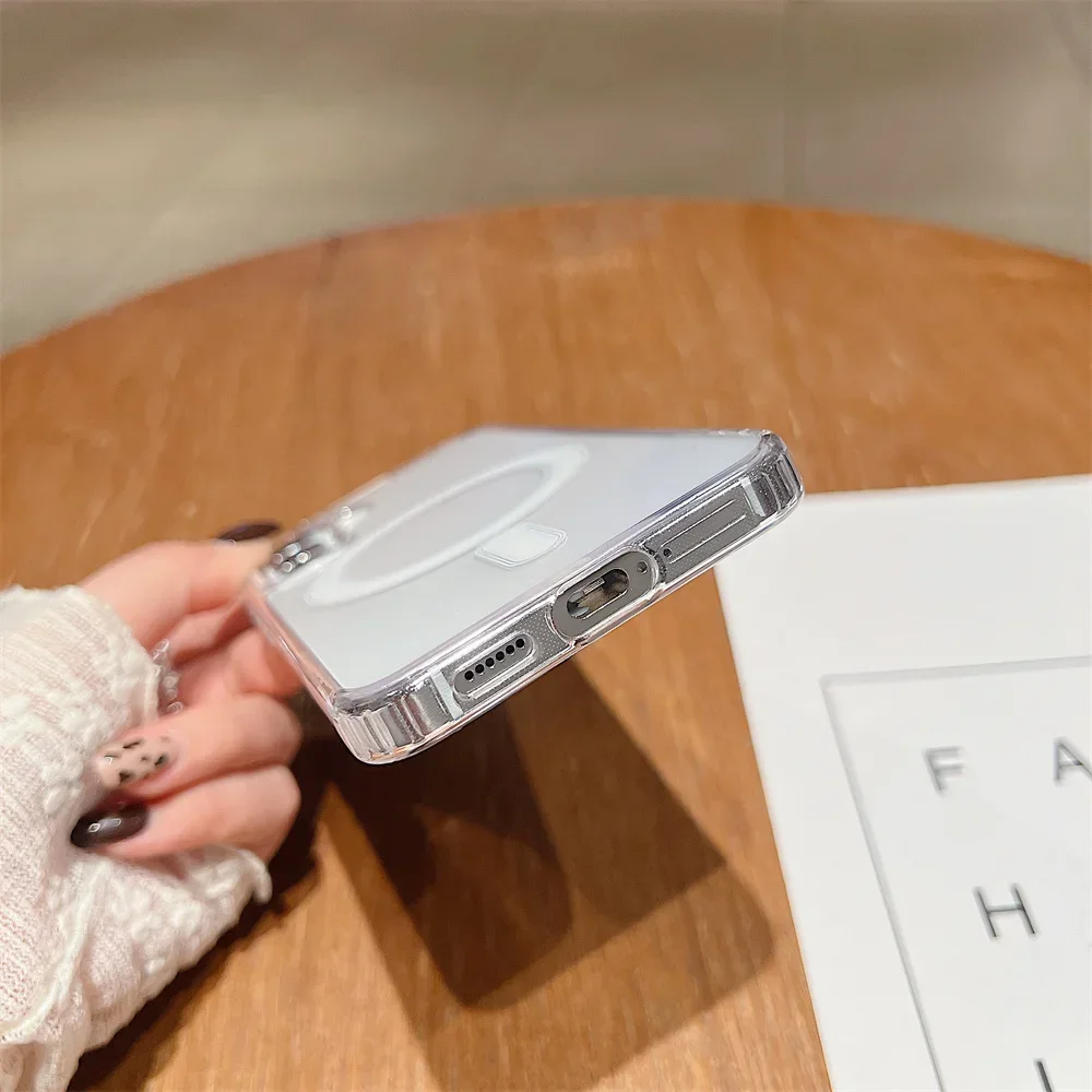Für Magsafe Transparente Stoßfeste Handyhülle für Samsung Galaxy S26 S25 S24 S23 S22 S21 Ultra Plus FE Magnetische Panzerhülle – Detail 7