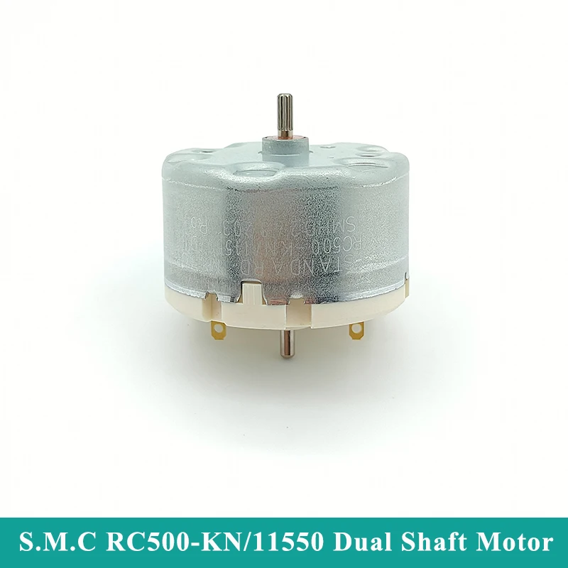 Micro RC-500 Motor Dual Shaft DC 5V 6V 9V 12V 5150RPM Mini Small 32mm Round Spindle Motor For Sweeping Robot DIY