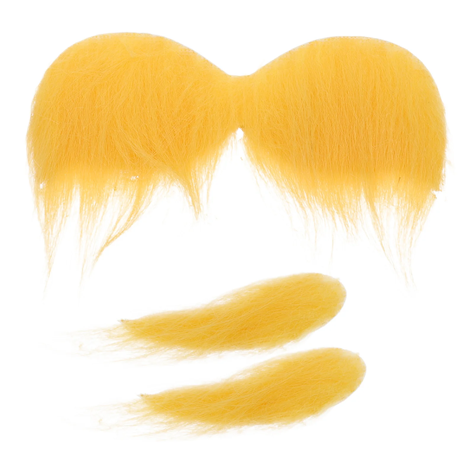 

1pc Fake Mustache Set Self Adhesive Yellow Mustaches For Halloween Party Costume Accessories Funny Facial Hair Props Orange