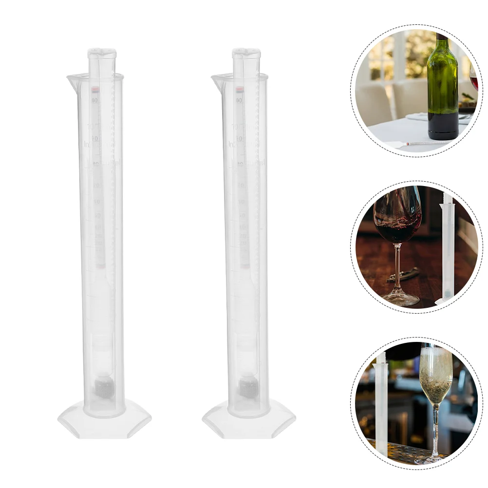 2 Sets Density Meter Hydrometer Alcohol Alcoholometer for Beer Brew Scale Liquid