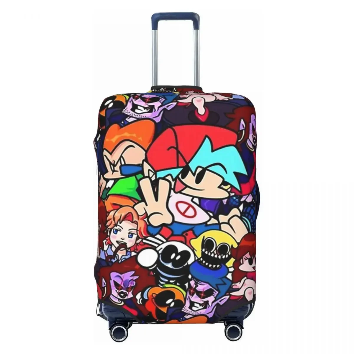 Friday Night Funkin Collage Print Luggage Protective Dust Covers Elastic Waterproof 18-32inch Suitcase Cover Travel Accessories