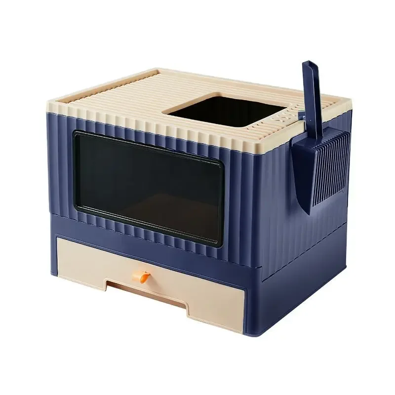 

enclosed top entry large size odor proof and splash proof Cat Toilet