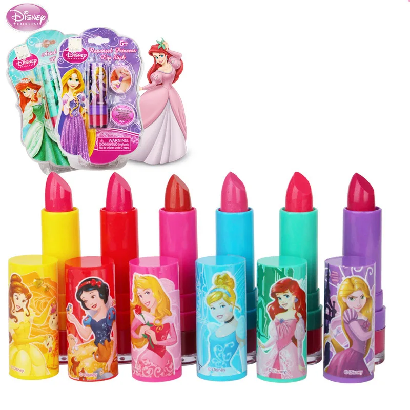 Disney princesa neve branco meninas maquiagem brinquedo bebê Lip Gloss meninas batom borracha forma brinquedos