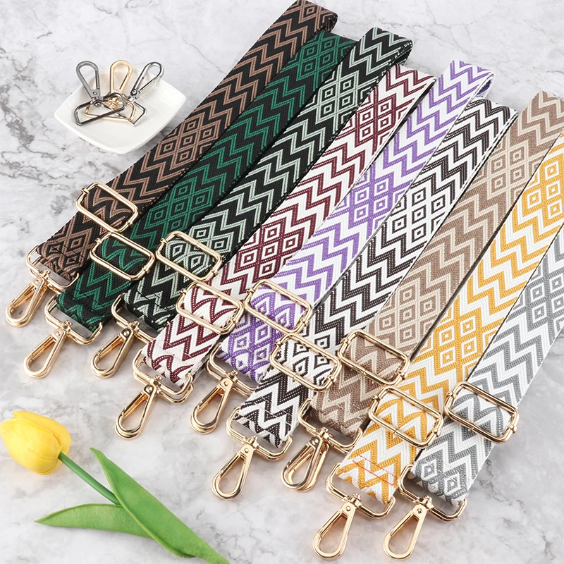 Adjustable Shoulder Bag Strap Nylon Fashion Colourful Women's Handles New Crossbody Accessories Replacement Wide Bag Belt Strap