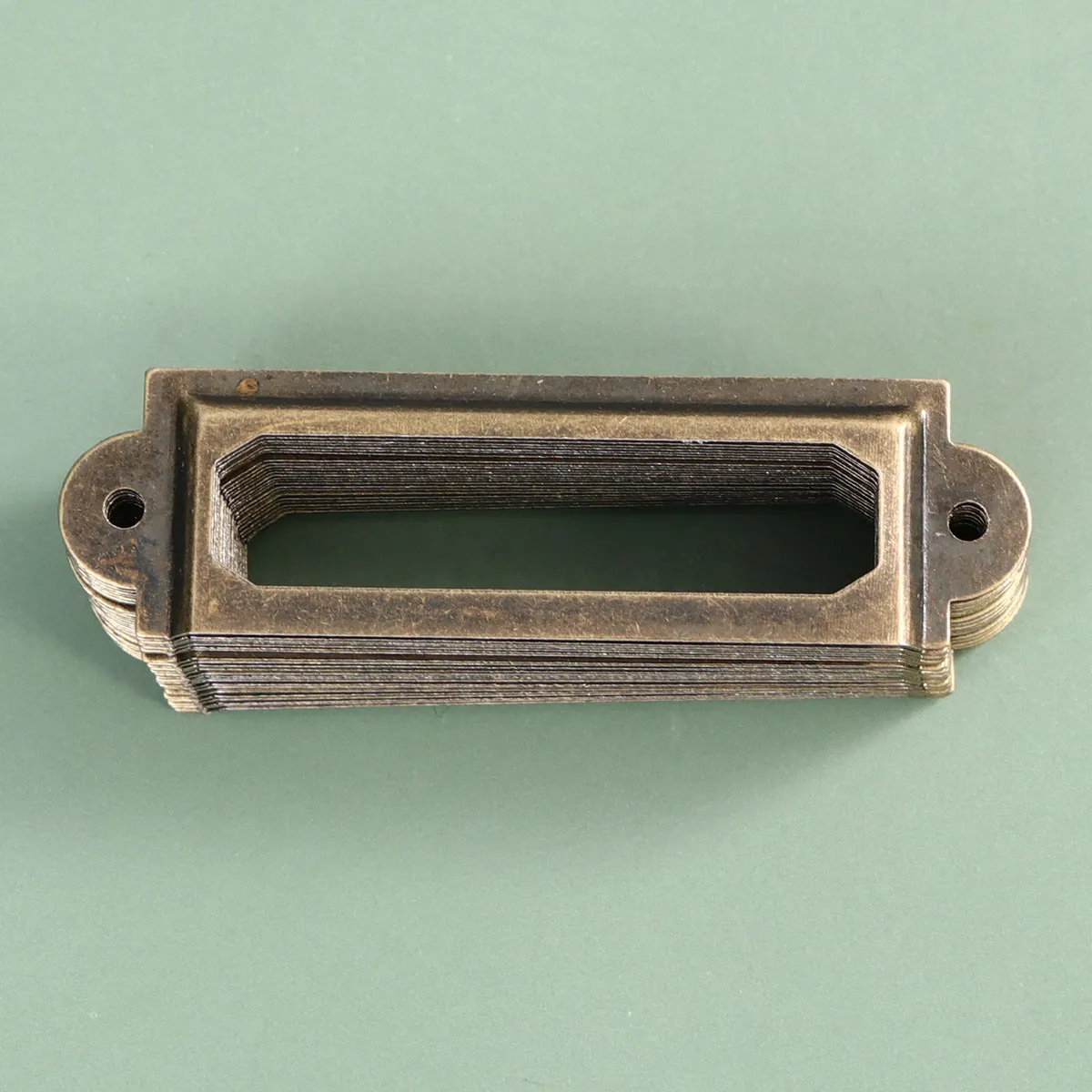 25Pcs Holder Retro Style for Drawer Cabinet File Jewelry Box Tag Labels Pull Drawer Accessories Green
