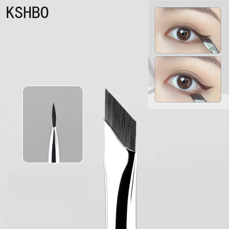 KSHBO Upgrade Blade Eyeliner Brush Ultra Thin Fine Angle Flat Eyebrow Brush Under Eyes Place Makeup Brush Precise Detail Brush