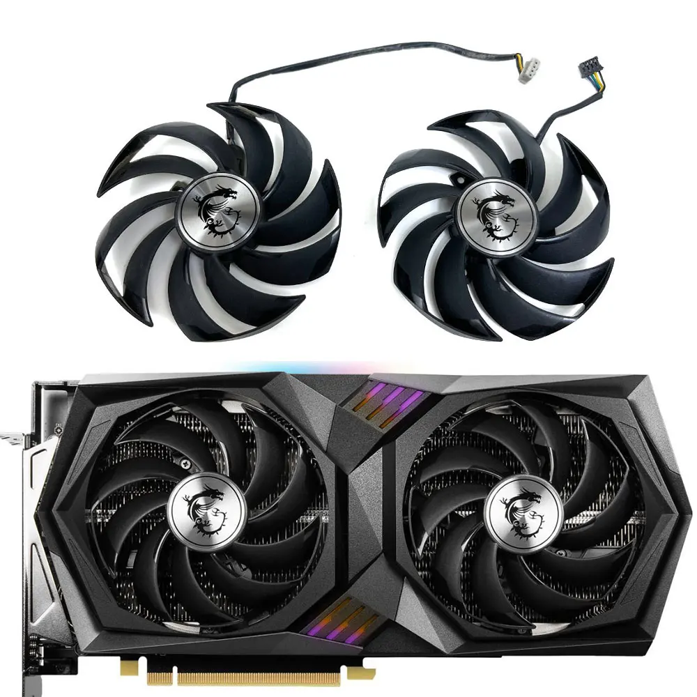 

PLD10010B12HH 95MM 4PIN RX 6600XT、RX 6700XT Gaming X GPU FAN，For MSI Radeon RX 6600XT、RX 6700XT Gaming X Video card cooling fan